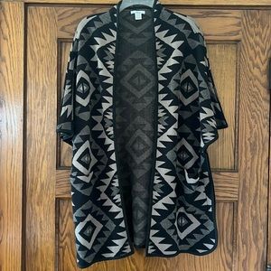 Bar lll Aztec Cardigan Open Front Size XS